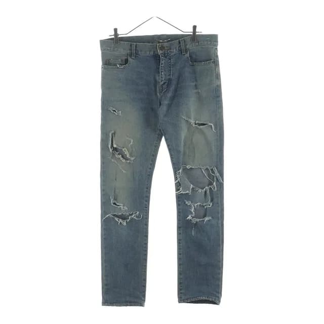 Saint Laurent Pants Indigo in Denim from The Reluxe, photo 1 of 1