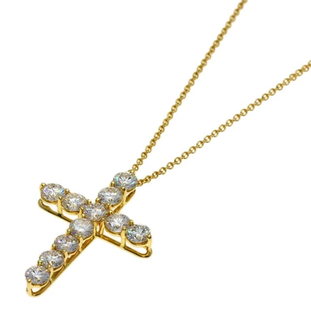 Tiffany & Co. Large Cross Diamond Necklace 18k Yellow Gold in Yellow from The Reluxe, photo 1 of 1