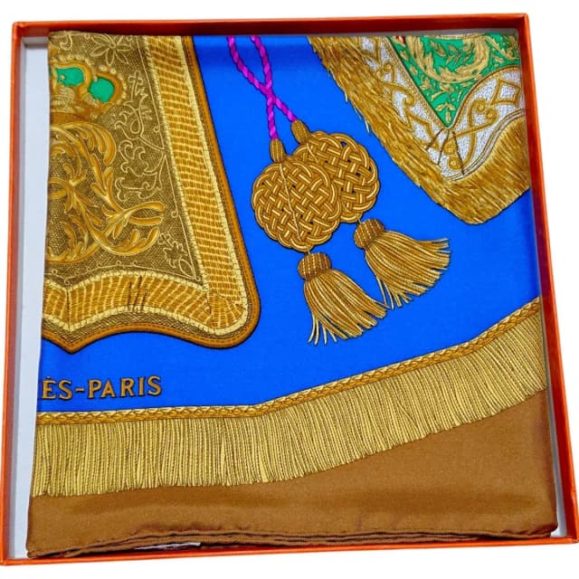 Hermès Carre 90 Poste Et Cavalerie Saber Decorative Bag Silk Scarf in Silk from The Reluxe, photo 1 of 1