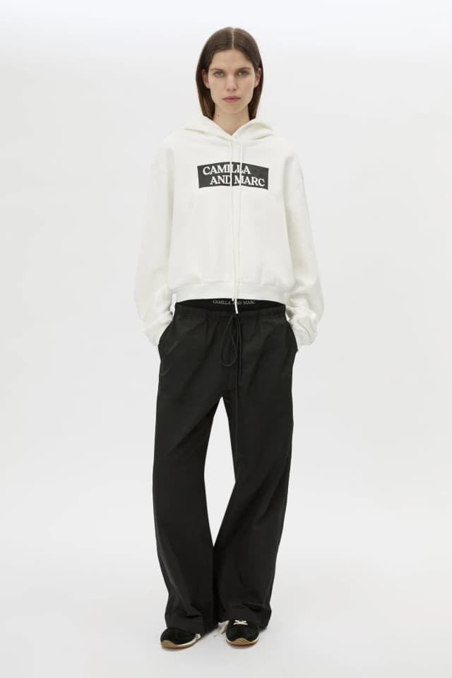 C&M CAMILLA AND MARC SALE Dia Elastic Detail Pant in black, image 1 of 1 from Camilla and Marc