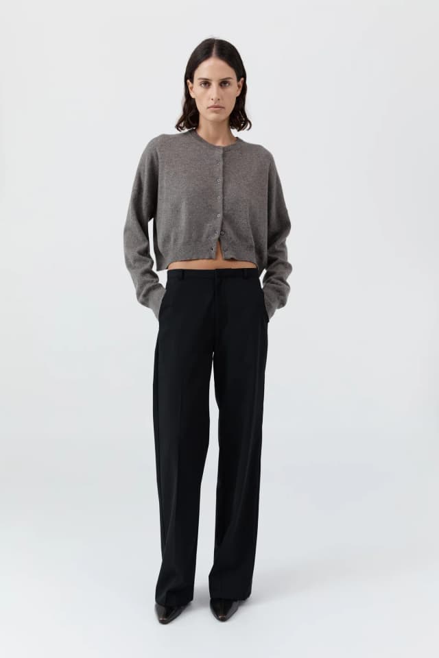 St Agni Fine Band Carter Trouser - Black, image 1 of 1 from St. Agni