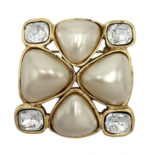 Chanel Brooch CC Logo Coco Rhinestone Fake from The Reluxe, photo 1 of 1