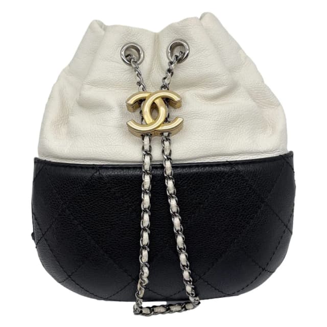 Chanel Gabrielle Quilted Leather Bucket Bag Bicolor in Leather from Dallas Designer Handbags, photo 1 of 1