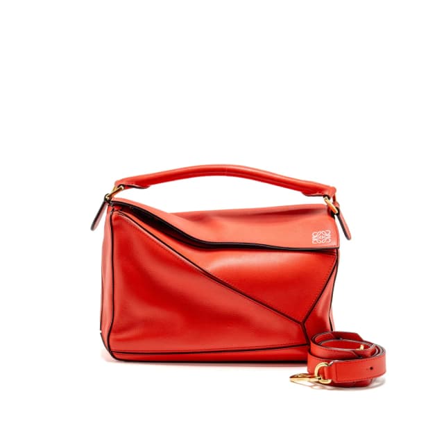 Loewe Medium Puzzle Bag Calfskin Red GHW in Red Calfskin from EMIER, photo 1 of 1