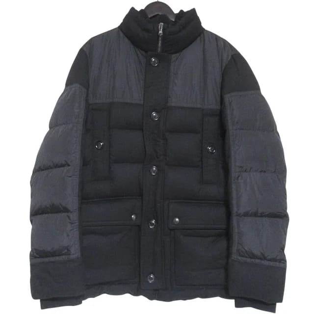 Moncler Bourvil Wool Nylon Trim Down Jacket 6 Black in Black Nylon from The Reluxe, photo 1 of 1