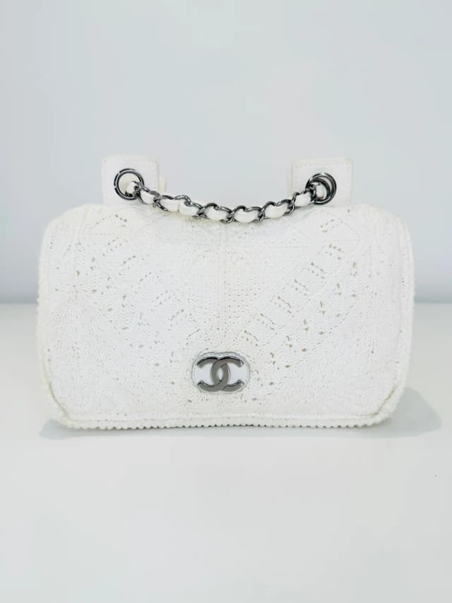 Chanel Crochet Knit Classic Flap Bag in Wool from Edit Second Hand, photo 1 of 1