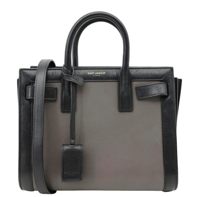Saint Laurent Sac de Jour Nano Leather Satchel Bag Bicolor in Leather from Dallas Designer Handbags, photo 1 of 1