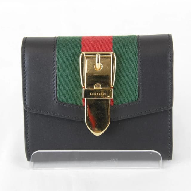 Gucci Sylvie Webline Trifold Wallet Compact in Canvas from The Reluxe, photo 1 of 1