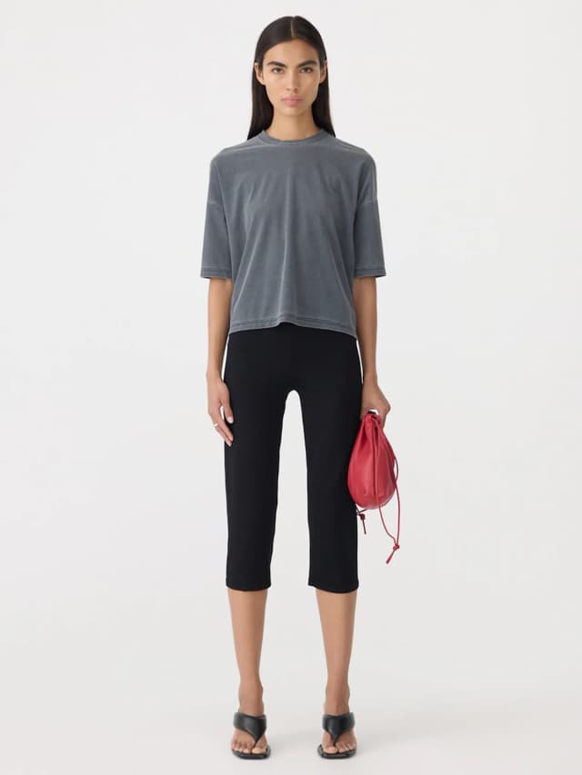 Bassike Mesh Boxy Seam Detail T-Shirt, image 1 of 1 from bassike