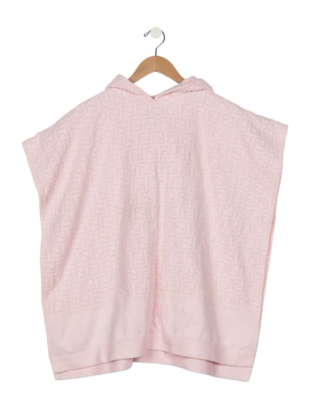 Fendi Kids Zucca Terry Cloth Poncho in pink from The RealReal, photo 1 of 1