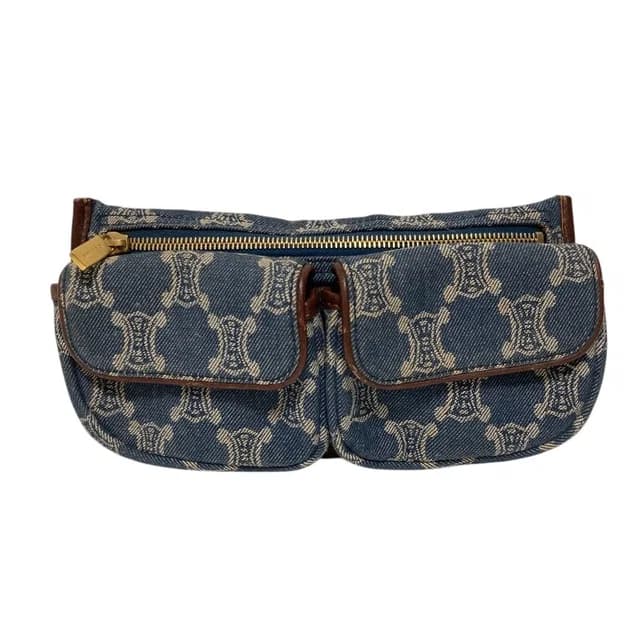 Celine Macadam Denim Waist Bag Blue in Blue Denim from The Reluxe, photo 1 of 1
