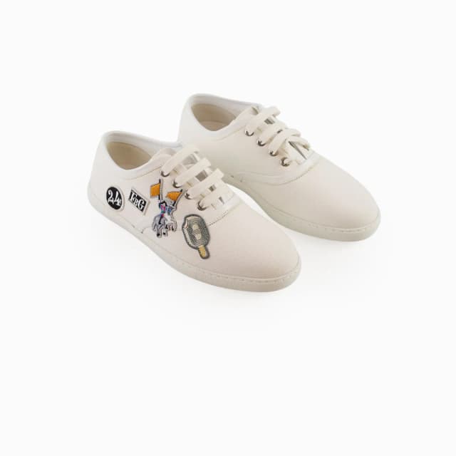 Hermès Innocent Sneakers Canvas White - Size 36.5 in White Canvas from The Purse Affair, photo 1 of 1