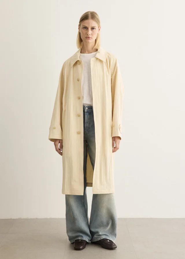 A.P.C. Amy Mac Coat in AAD ECRU, image 1 of 1 from Incu