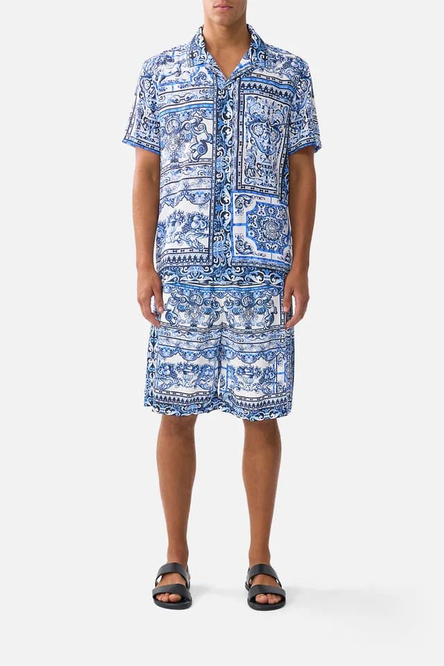 Camilla eBoutique BAGGY LONG WALK SHORT WITH ELASTIC WAIST A TILED WONDERLAND, image 1 of 1 from CAMILLA