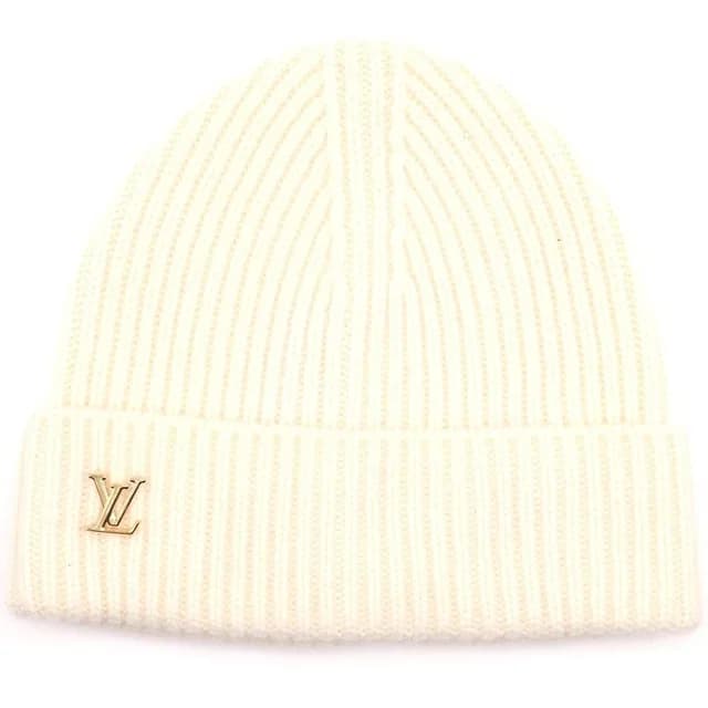 Beanie LV Spark Bronne Hat Ivory Cashmere in White Cashmere from The Reluxe, photo 1 of 1