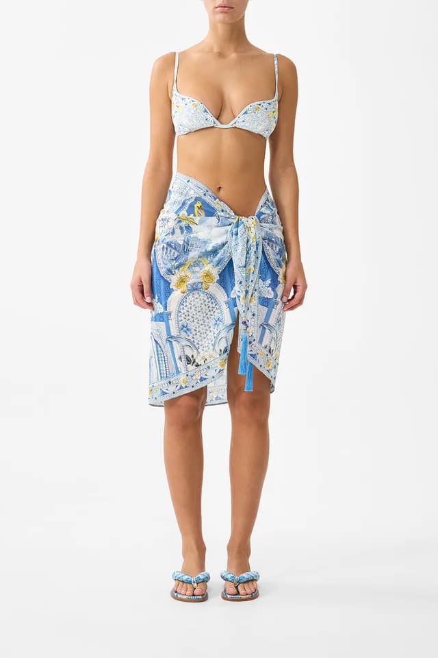 Camilla eBoutique WOVEN SHORT SARONG WITH TASSELS DE NADA GRANADA, image 1 of 1 from CAMILLA