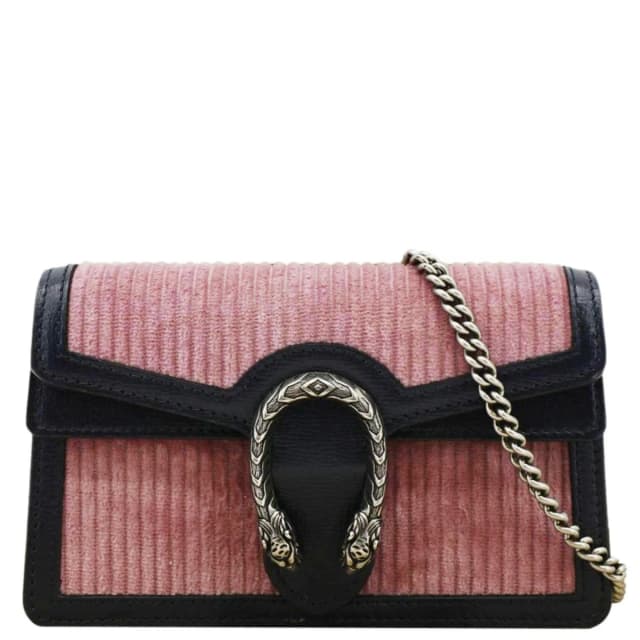 Gucci Dionysus Mini Corduroy Crossbody Bag Pink 476432 in Pink Leather from Dallas Designer Handbags, photo 1 of 1