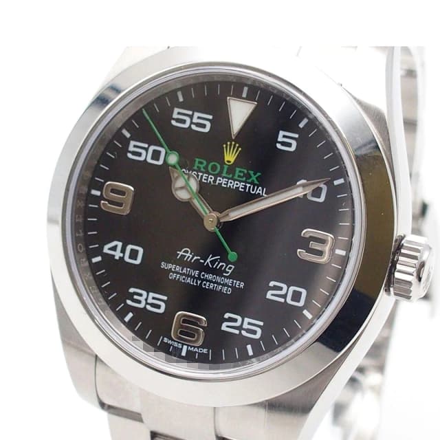 Rolex Air King Black Stainless Steel Oyster Bracelet Watch Automatic in Black from The Reluxe, photo 1 of 1