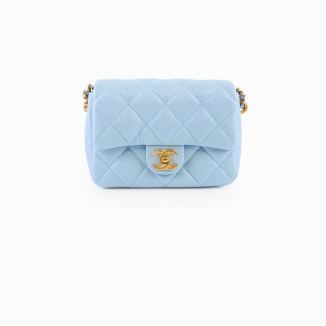 Chanel 21K Iridescent Blue My Perfect Fit Mini in Blue Caviar leather from The Purse Affair, photo 1 of 1