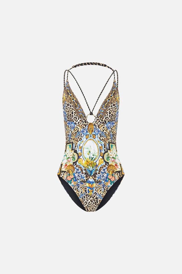 Camilla eBoutique MULTI STRAP HALTER TRI ONE PIECE WITH TRIM SEVILLIAN STYLE, image 1 of 1 from CAMILLA