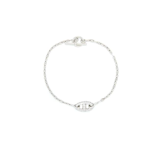 Hermès Size ST New Farandole Bracelet Toggle Closure White Gold With Diamonds in White from EMIER, photo 1 of 1