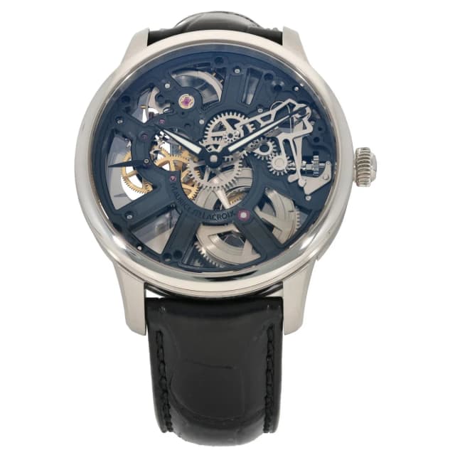 Maurice Lacroix Masterpiece Skeleton MP7228 43mm Stainless Steel Watch in Leather from H&T, photo 1 of 1