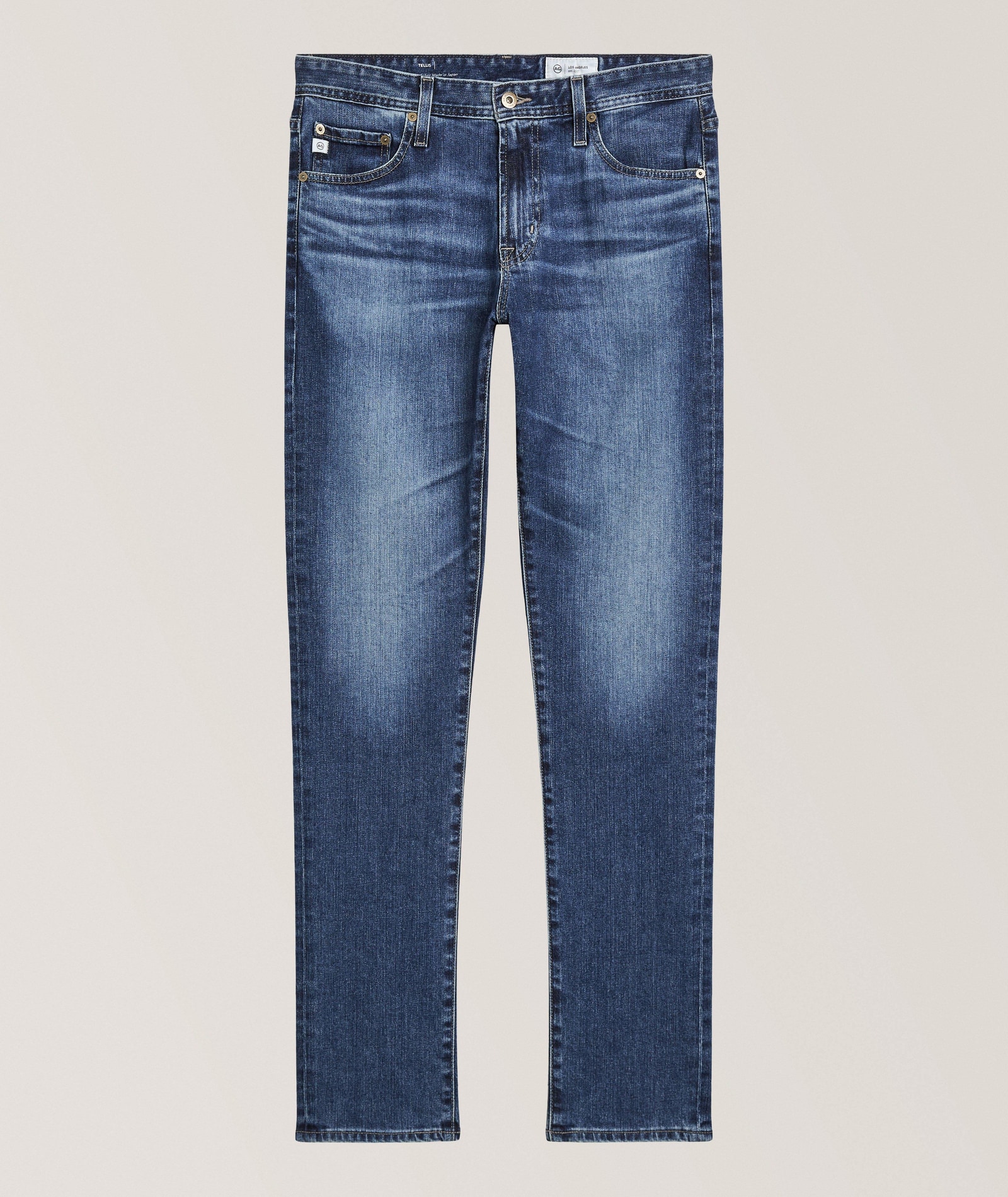 AG Tellis Modern Slim Vapor Wash Jeans in Blue 98% cotton, 2% polyurethane, image 1 of 1 from Harry Rosen