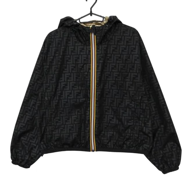 Fendi K-way Mountain Hoodie Reversible Nylon Jacket Windbreaker FF Logo Zucca in Nylon from The Reluxe, photo 1 of 1