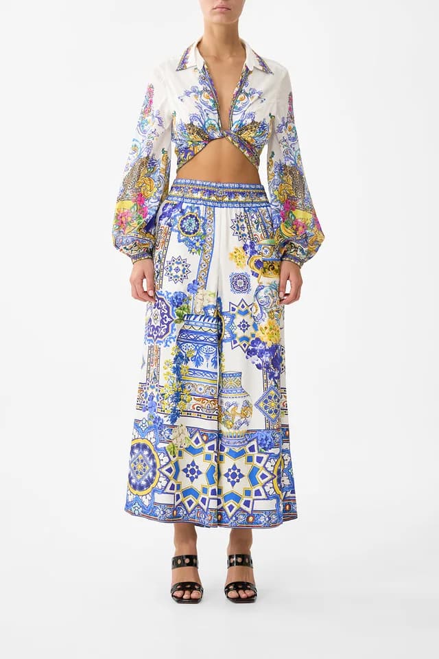 Camilla eBoutique CROPPED WIDE LEG PANEL PANT ESPAÑA NIRVANA, image 1 of 1 from CAMILLA