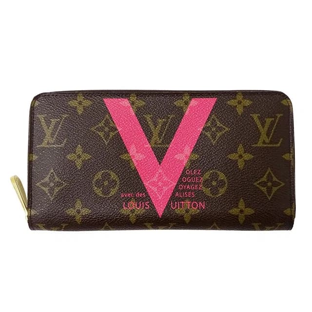 Louis Vuitton Wallet Monogram Zippy Grenade Brown Pink Zip Around in Brown Coated canvas from The Reluxe, photo 1 of 1