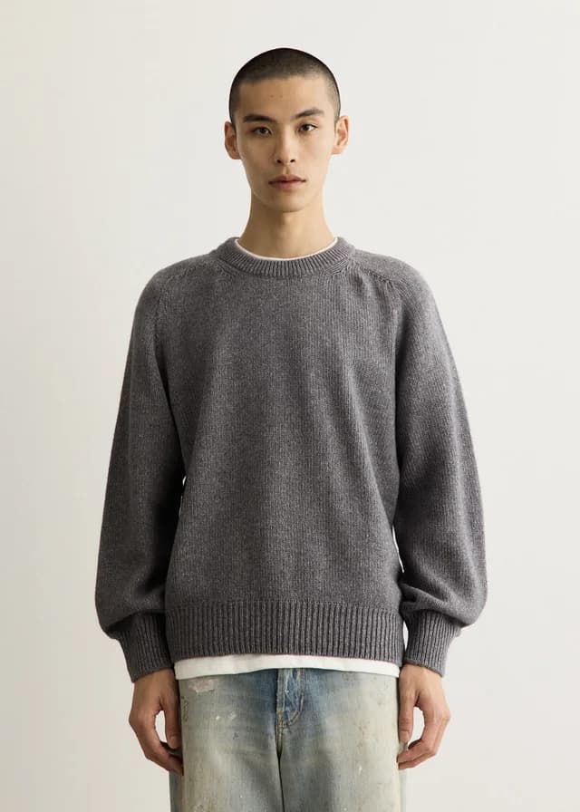 HOWLIN Acid Folk Knit Jumper in Steely Cloud, image 1 of 1 from Incu