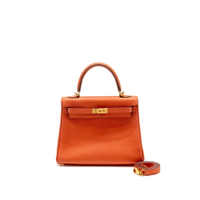 Hermès Kelly 25 Togo 9J Feu GHW Stamp D in Orange Togo leather from EMIER, photo 1 of 1