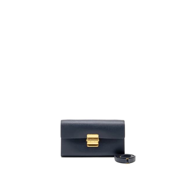 Hermès Charniere to go pouch Madame Blue Nuit GHW Stamp K in Blue Leather from EMIER, photo 1 of 1