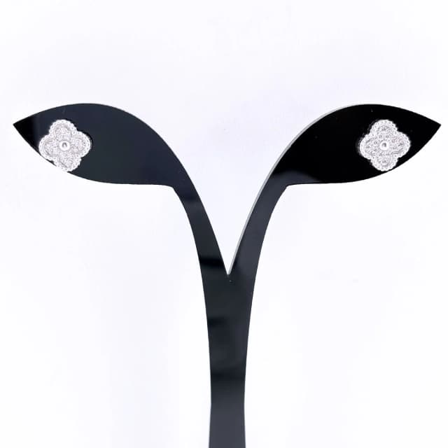 Van Cleef & Arpels Sweet Alhambra Diamond Pave Earrings from The Reluxe, photo 1 of 1