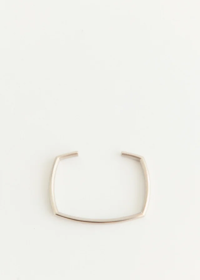 Tom Wood Frame Cuff Satin in S925 Sterling Silver, image 1 of 1 from Incu
