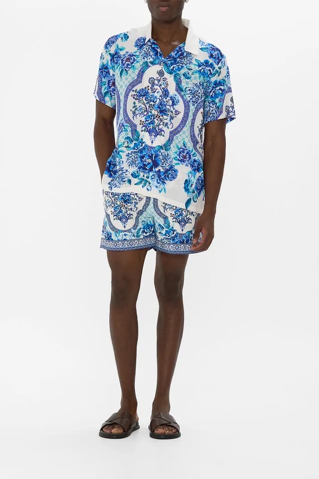 Camilla eBoutique SHORT SLEEVE CAMP COLLARED SHIRT A CERAMIC GARDEN, image 1 of 1 from CAMILLA