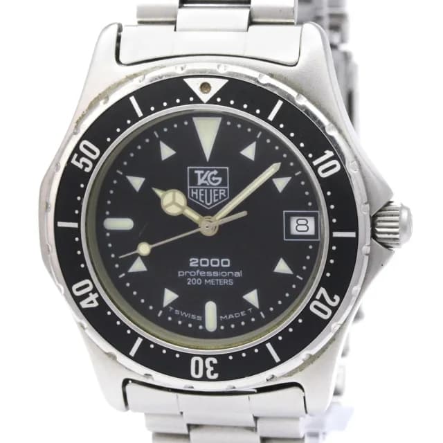 TAG Heuer Professional Chronograph Steel Quartz Mens Watch 973.006 in Black from Elady, photo 1 of 1