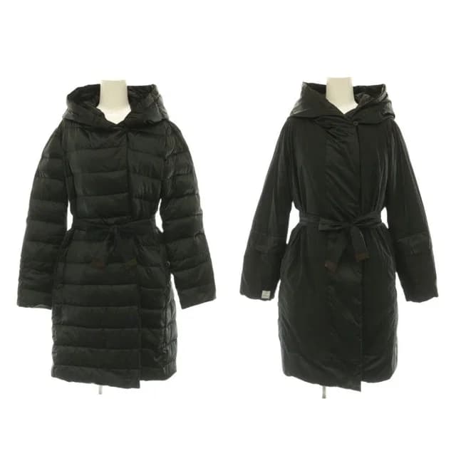 Max Mara S Reversible Down Coat Long Outer Black 36 in Black Nylon from The Reluxe, photo 1 of 1