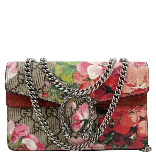 Gucci Dionysus Super Mini Blooms GG Supreme Canvas Crossbody Bag Beige 476432 in Beige Canvas from Dallas Designer Handbags, photo 1 of 1