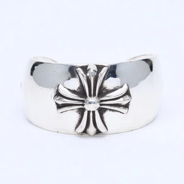 Chrome Hearts Bangle Wide Cuff CH Plus 925 Sterling Silver Bracelet in Silver from The Reluxe, photo 1 of 1