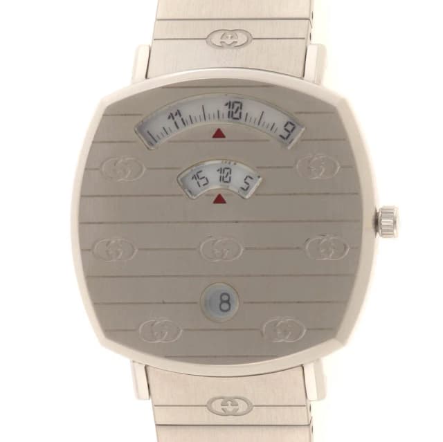 Gucci Grip 157.4 Watch Stainless Steel White Silver in White from The Reluxe, photo 1 of 1
