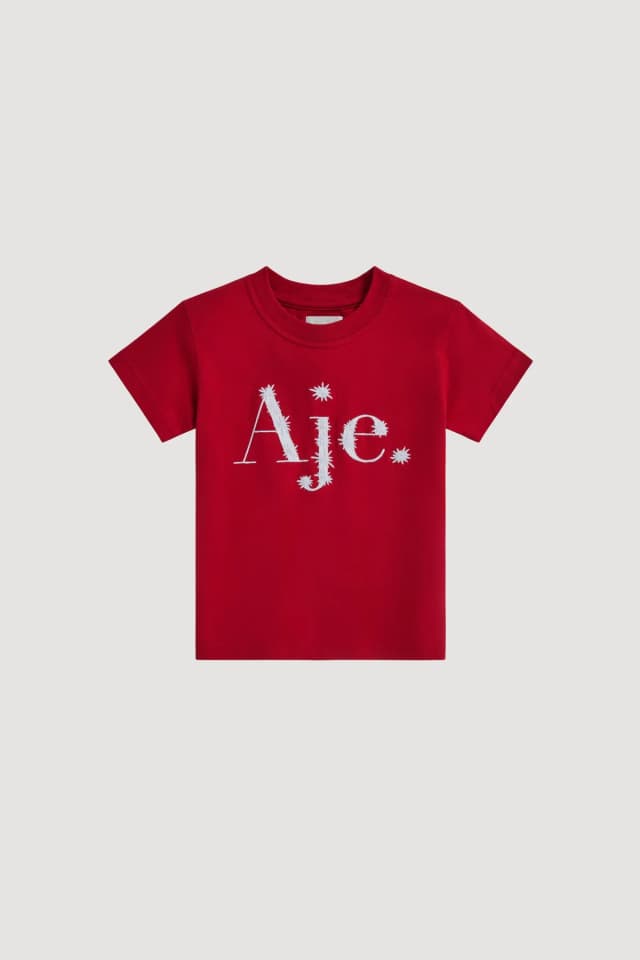 AJE Nara Logo Kids Tee in SCARLET RED, image 1 of 1 from Aje