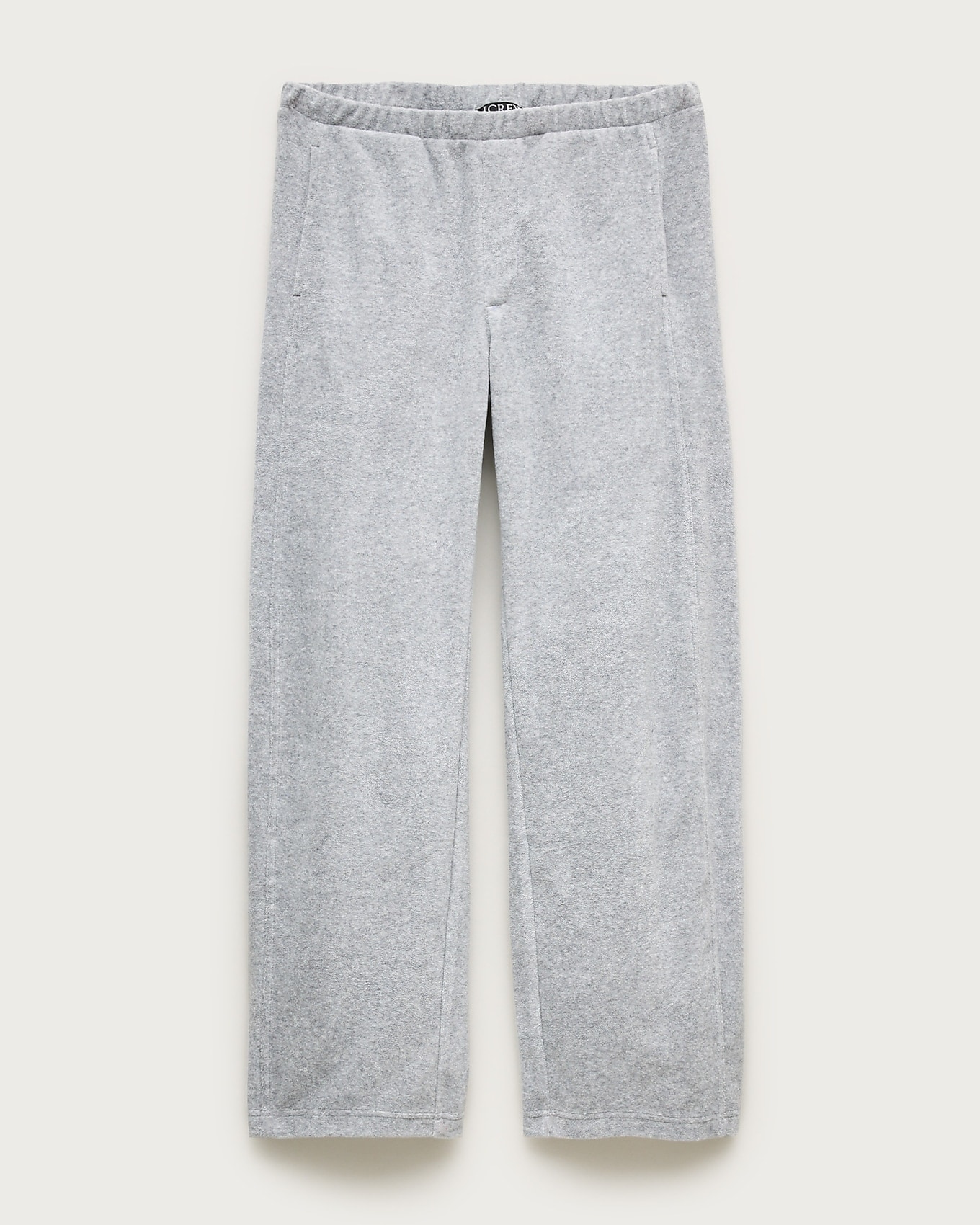 J.Crew Towel terry barrel-leg sweatpant in MED HTHR GREY, image 1 of 1 from J.Crew (US)