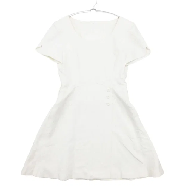 Dior Dress Waffle Fabric Pique Weave Short Sleeve Mini 100% Cotton White in White from The Reluxe, photo 1 of 1