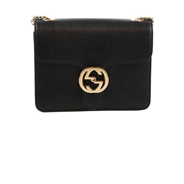 Gucci Dollar Small Interlocking G Calfskin Black in Black Calfskin from The Purse Affair, photo 1 of 1