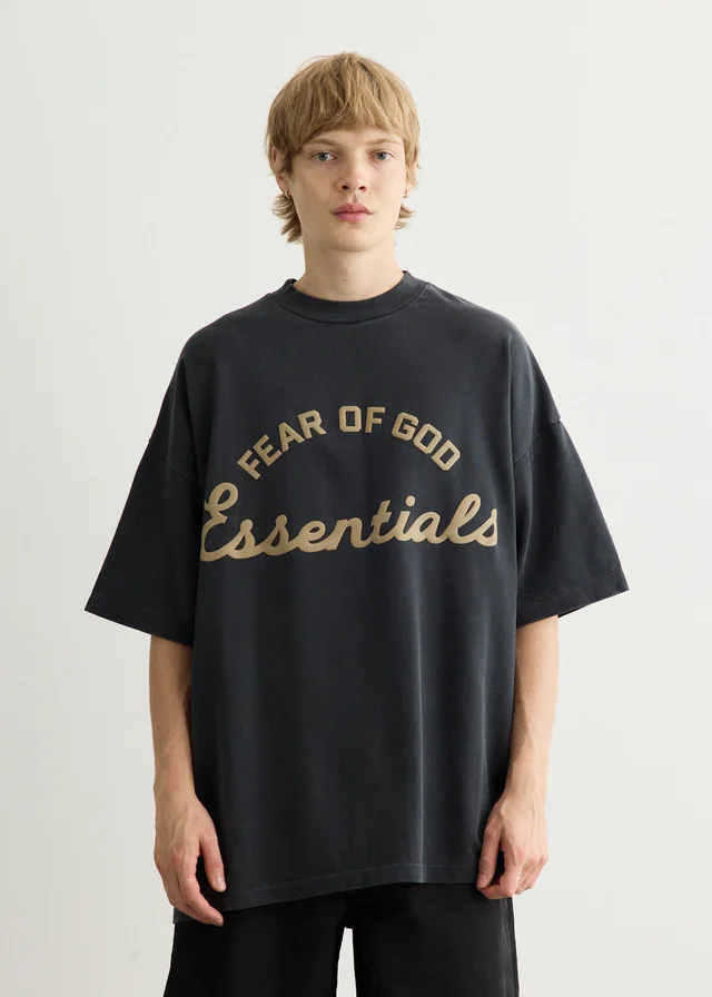 Fear of God Essentials Training 90s Short Sleeve T-Shirt in FADED IRON GREY, image 1 of 1 from Incu