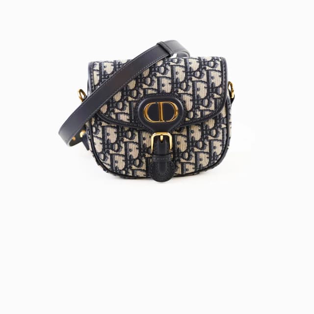 Dior Small Bobby Bag Navy in Navy Canvas from The Purse Affair, photo 1 of 1