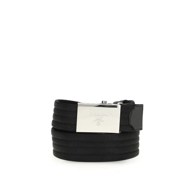 Prada Black Polyester Thin Belt in Black Nylon from HEWI, photo 1 of 1