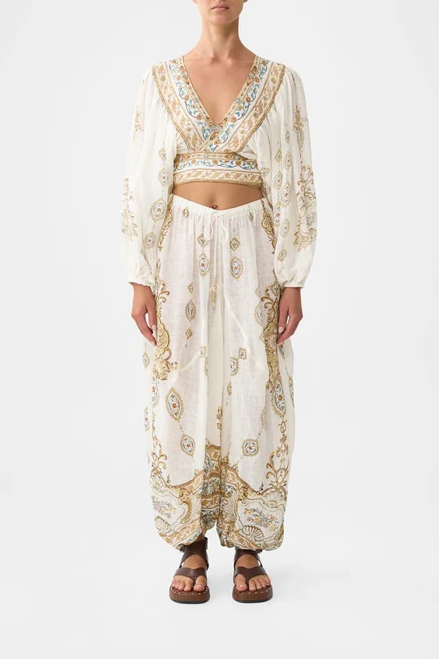 Camilla eBoutique PANELLED HAREM PANT WITH TIE WAIST OTTOMAN DYNASTY, image 1 of 1 from CAMILLA