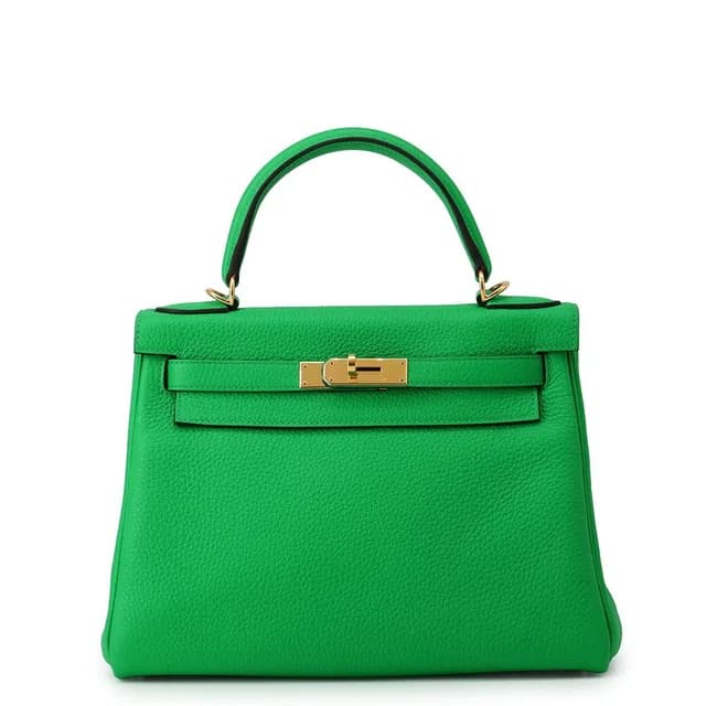 Hermès Handbag Kelly 28 Retourne Bamboo Gold Togo 2-Way in Gold Togo leather from The Reluxe, photo 1 of 1